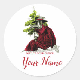 Plague Doctor Funny Xmas Aufkleber