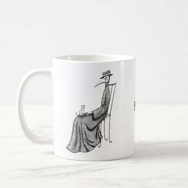Plague Doctor mit dem Personalisierten Namen Cat G Kaffeetasse (Links)