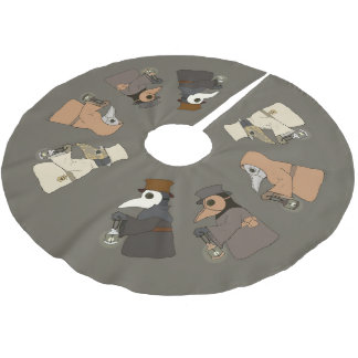 Plague Doctor Tree Skirt Polyester Weihnachtsbaumdecke