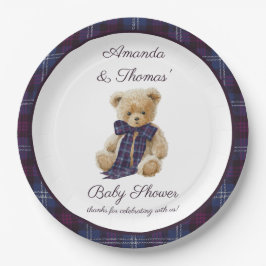 Plaid Bear Themed Baby Shower  Pappteller