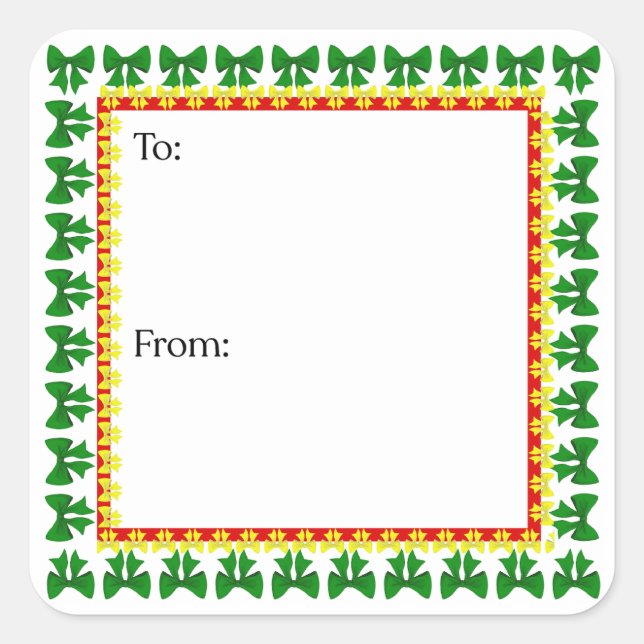 Plaid Bows Sticker (Vorderseite)