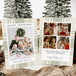 Plaid Christmas Card with Photo Holiday Card Feiertagskarte