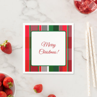 Plaid Christmas Napkins Serviette