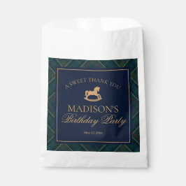 Plaid Classic Rocking Horse Birthday Dessert Geschenktütchen