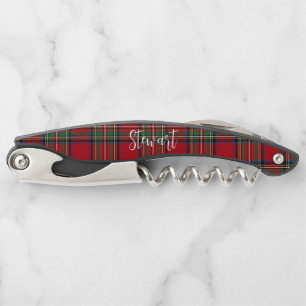 Plaid Custom Trauzeuge Clan Stewart Roter Tartan Kellnermesser