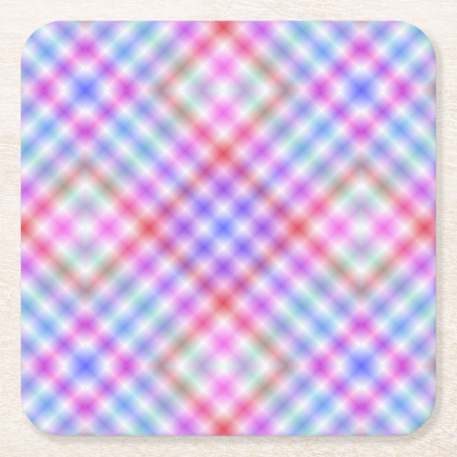 Plaid Fabric Texture Pattern Rechteckiger Pappuntersetzer (Vorderseite)
