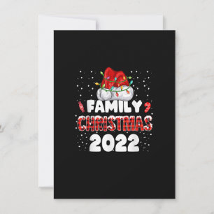 Plaid Family Weihnachten 2022 passende Santa-Licht Einladung
