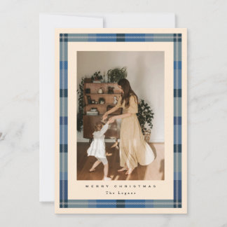 Plaid Frame Holiday Card Feiertagskarte