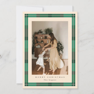Plaid Frame Holiday Card Feiertagskarte