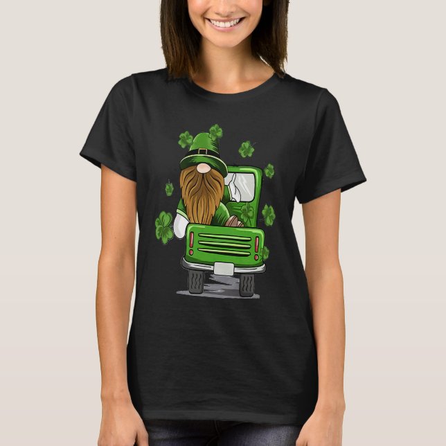 Plaid Leprechaun Monster Truck St Patrick's Day Lu T-Shirt (Vorderseite)
