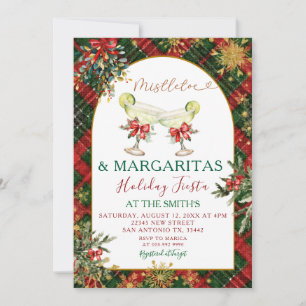 Plaid Mistletoe & Margaritas Weihnachtsfeier-Einla Einladung