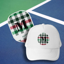 Plaid Preppy Colors Custom Monogram