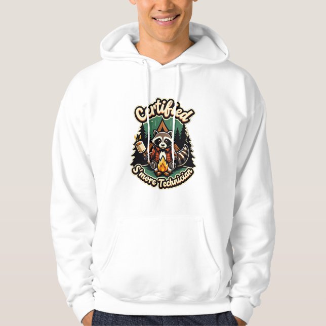 Plaid Raccoon S’more Expert – Campfire Night Hoodie (Vorderseite)