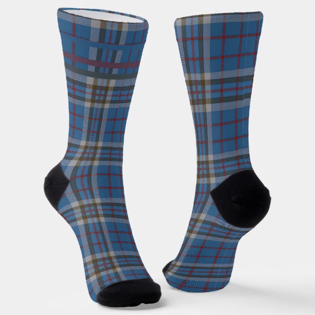 Plaid Rustic Checkered Thompson Tartan Socken (Gewinkelt)