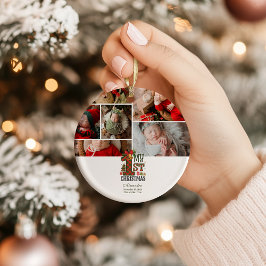 Plaid Rustic First Christmas Ornament