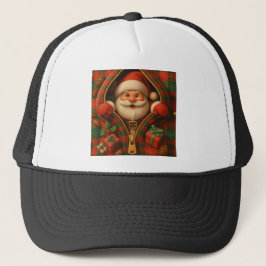 Plaid Santa Claus Christmas Design  Truckerkappe