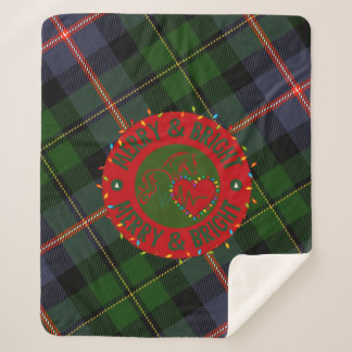 Plaid Sherpa Blanket Merry & Bright Sherpadecke