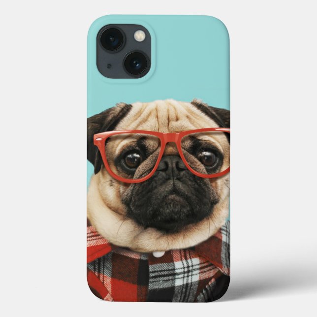 Plaid Shirt Pug Case-Mate iPhone Hülle (Rückseite)