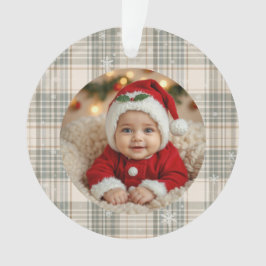Plaid Snowflake Family Keepsake Ornament