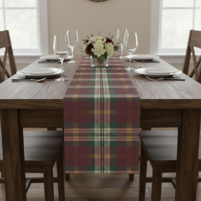 Plaid Table Runner Mittelgroßer Tischläufer (Von Creator hochgeladen)