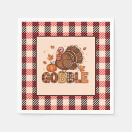 Plaid & Whimsy – Festiver Thanksgiving-Truthahn Serviette