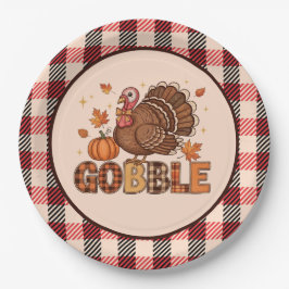 Plaid & Whimsy – Festives Thanksgiving Truthahn Pappteller