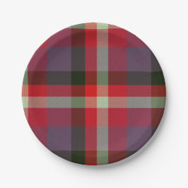 Plaid With Patterened Texture Pappteller