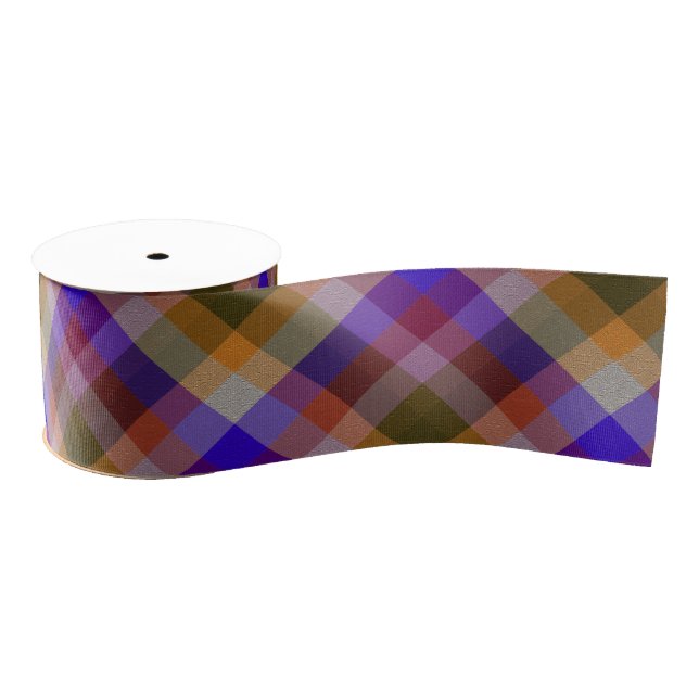 Plaid With Pattern Ribbon Ripsband (Spule)
