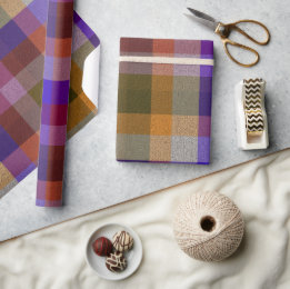 Plaid With Patterned Texture Wrapping Paper Geschenkpapier