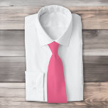 Plain color solid rosy watermelon pink krawatte<br><div class="desc">Plain color solid rosy watermelon pink design.</div>