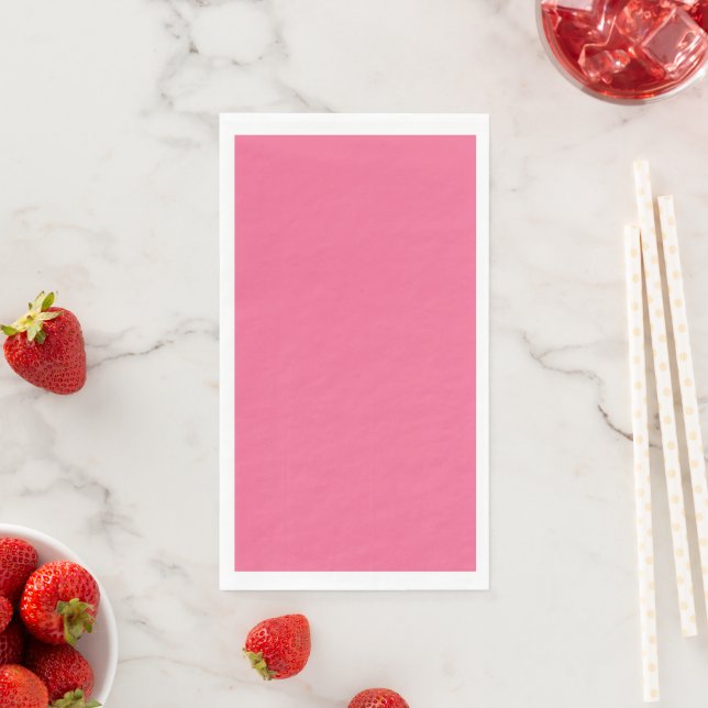 Plain color solid rosy watermelon pink serviette (Beispiel)