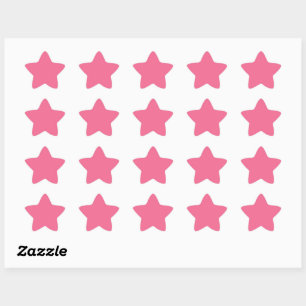 Plain color solid rosy watermelon pink Stern-Aufkleber