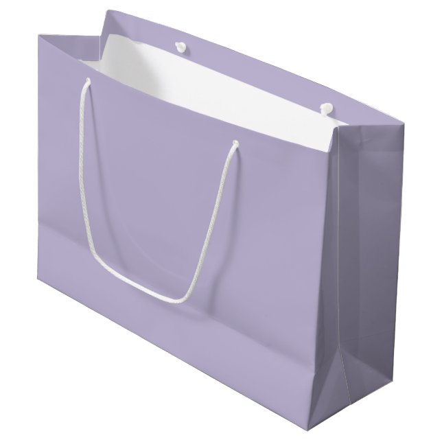 Plain dusty lavender solid color große geschenktüte (Vorderseite Schrägansicht)