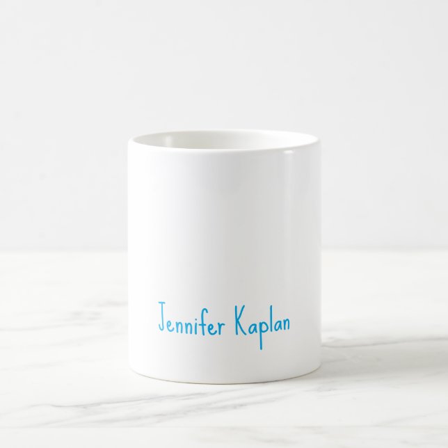 Plain Minimalist Professional Casual Handwriting Kaffeetasse (Mittel)