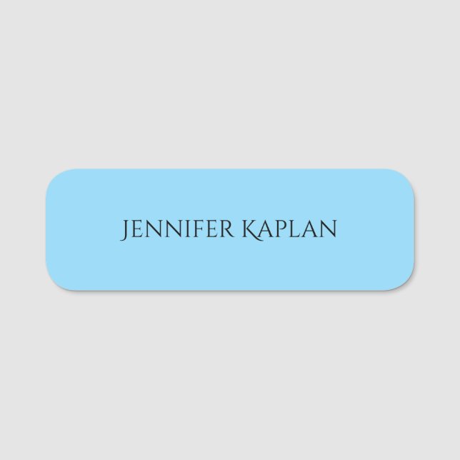 Plain Minimalist Professional Modern Namensschild (Vorderseite)