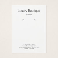 Plain Minimum White Jewelry Earring Display