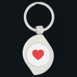 Plain Modern White Red Love Heart Graphic Schlüsselanhänger<br><div class="desc">Plain Minimalist Modern Designs. They're all simple,  attractive,  unique.</div>