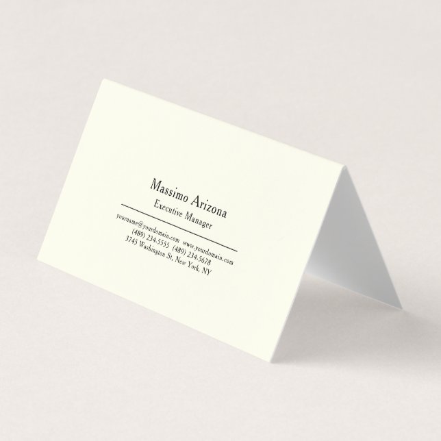 Plain Professional Modern Minimalist Visitenkarten (Vorderseite)