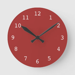 Plain red clock runde wanduhr