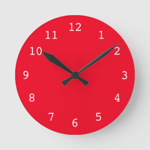 Plain red clock runde wanduhr