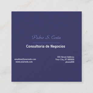 Plain Simplicity Purple I Freelance Unique Cool Quadratische Visitenkarte