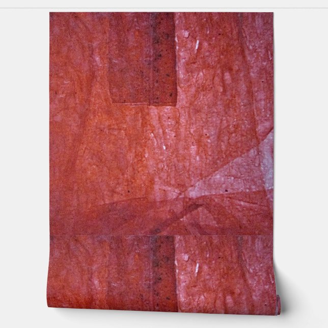 Plain smooth red texture Wallpaper,Zero waste red  Tapete (Abrollen)