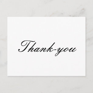 Plain Thank-you postcards Postkarte