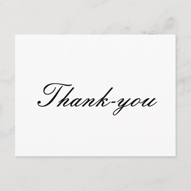 Plain Thank-you postcards Postkarte (Vorderseite)