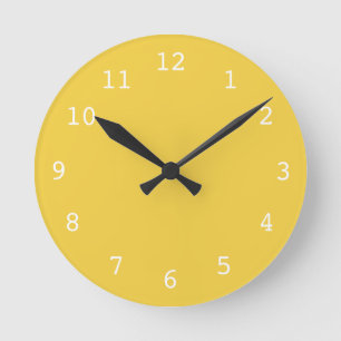 Plain yellow clock runde wanduhr