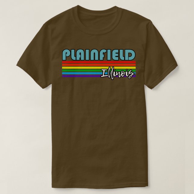 Plainfield Illinois Pride Plainfield LGBT Geschenk T-Shirt (Design vorne)