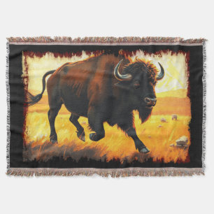 Plains Buffalo - Amerikanisches Büffelwerk Decke