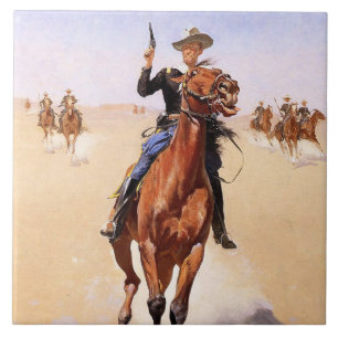 Plainsreiter (Cowboy Pferdereiter) Fliese