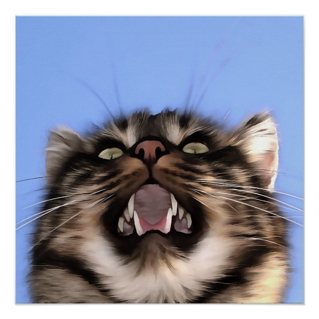 Plaintive Form einer Tablettenkiste Acrylmalerei Poster (Vorderseite)