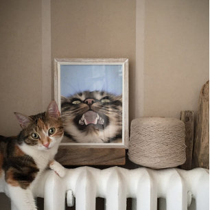 Plaintive Form einer Tablettenkiste Acrylmalerei Poster